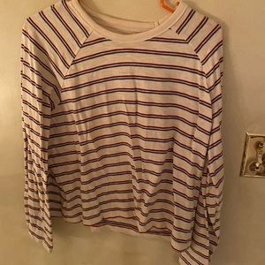 NEVER WORN MADEWELL STRIPPED LONG SLEEVE TEE